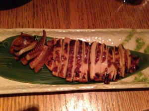 Surumeika Yaki: grilled Japanese squid brushed with garlic soy sauce